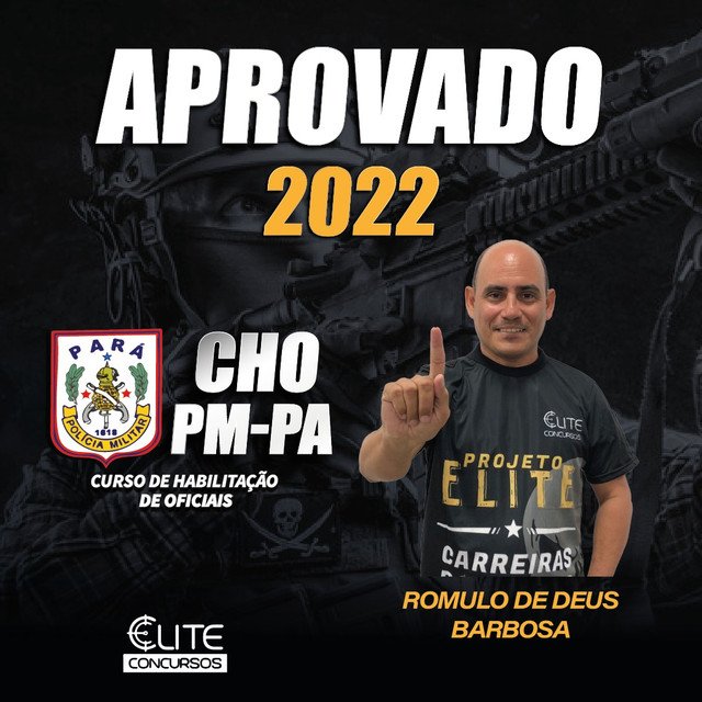 Aprovado CHO PMPA – sargento virou oficial PM Pará preparatório online